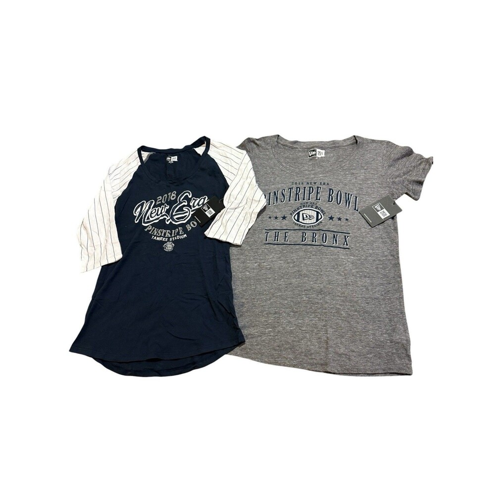 New Era Pinstripe Bowl Shirt Lot Size Small NWT 2 Piece Yankees Stadium